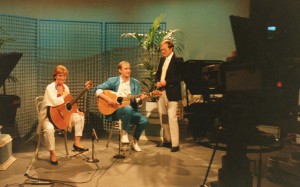 Appearing on Yorkshire TV to promote concert in Sheffield during first New Age Tour for Coda Records