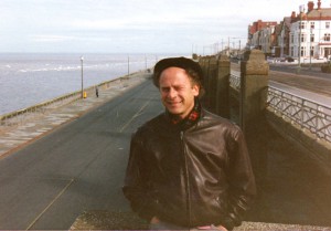 Art was quite photo shy but he kindly let me take this photo on the Blackpool seafront which I had often visited as a child!